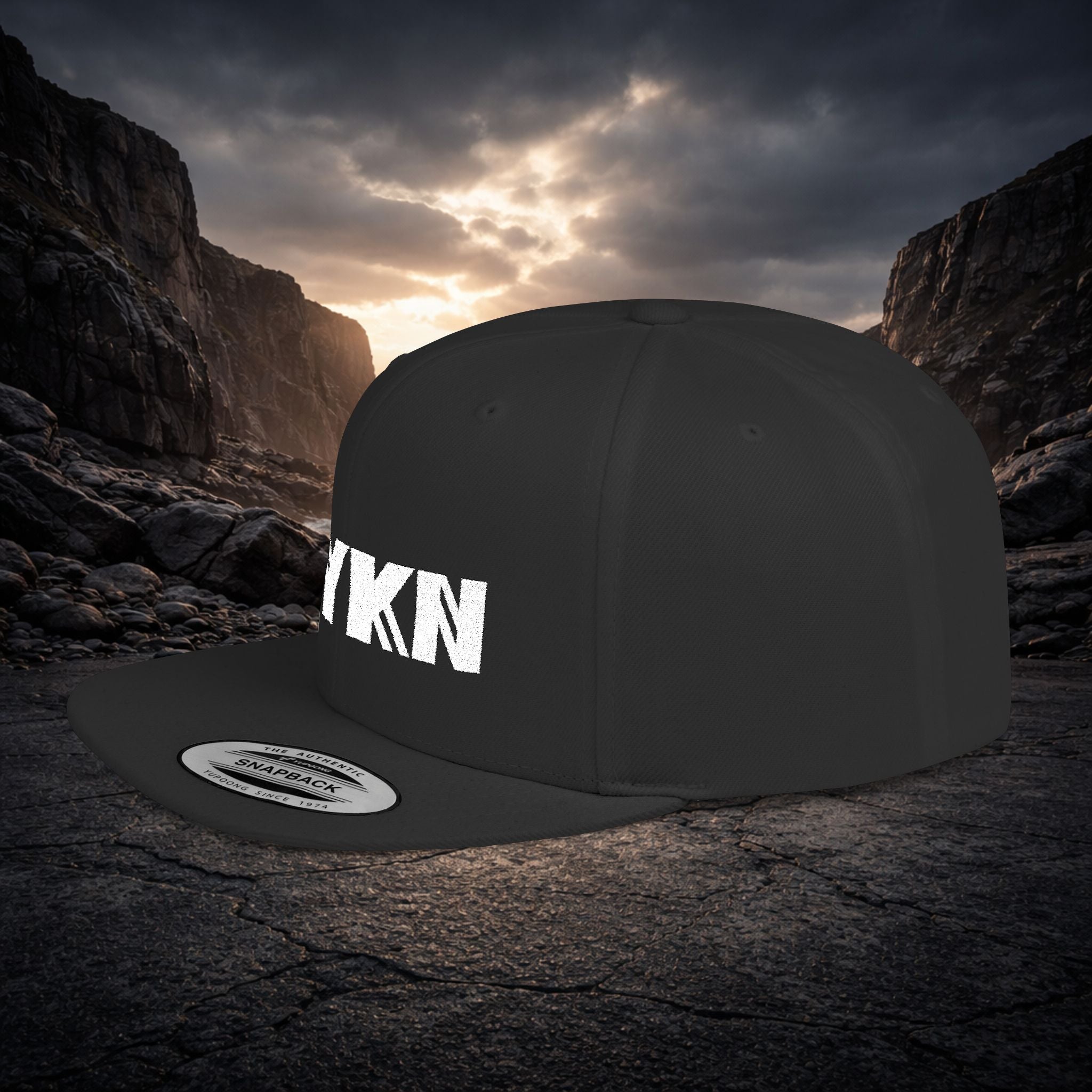 VYKN™ Classic Snapback Hat – White Logo