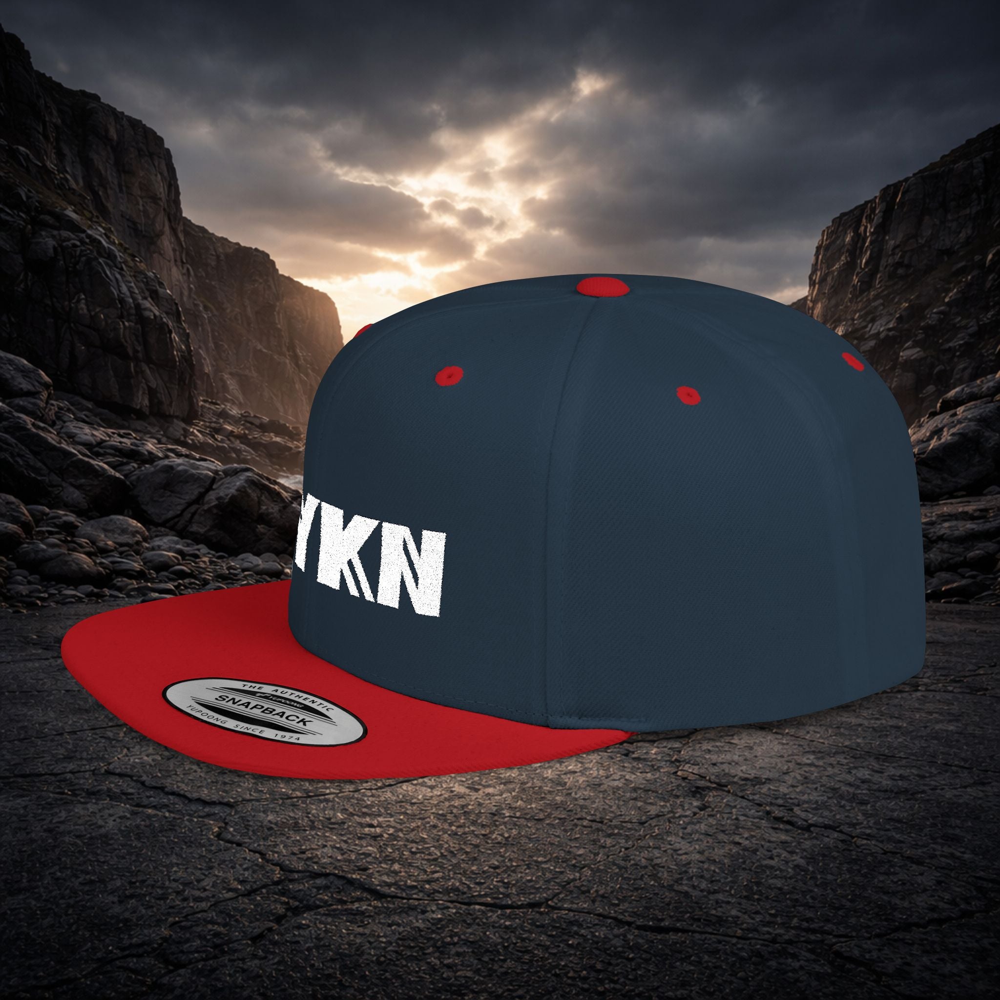 VYKN™ Classic Snapback Hat – White Logo