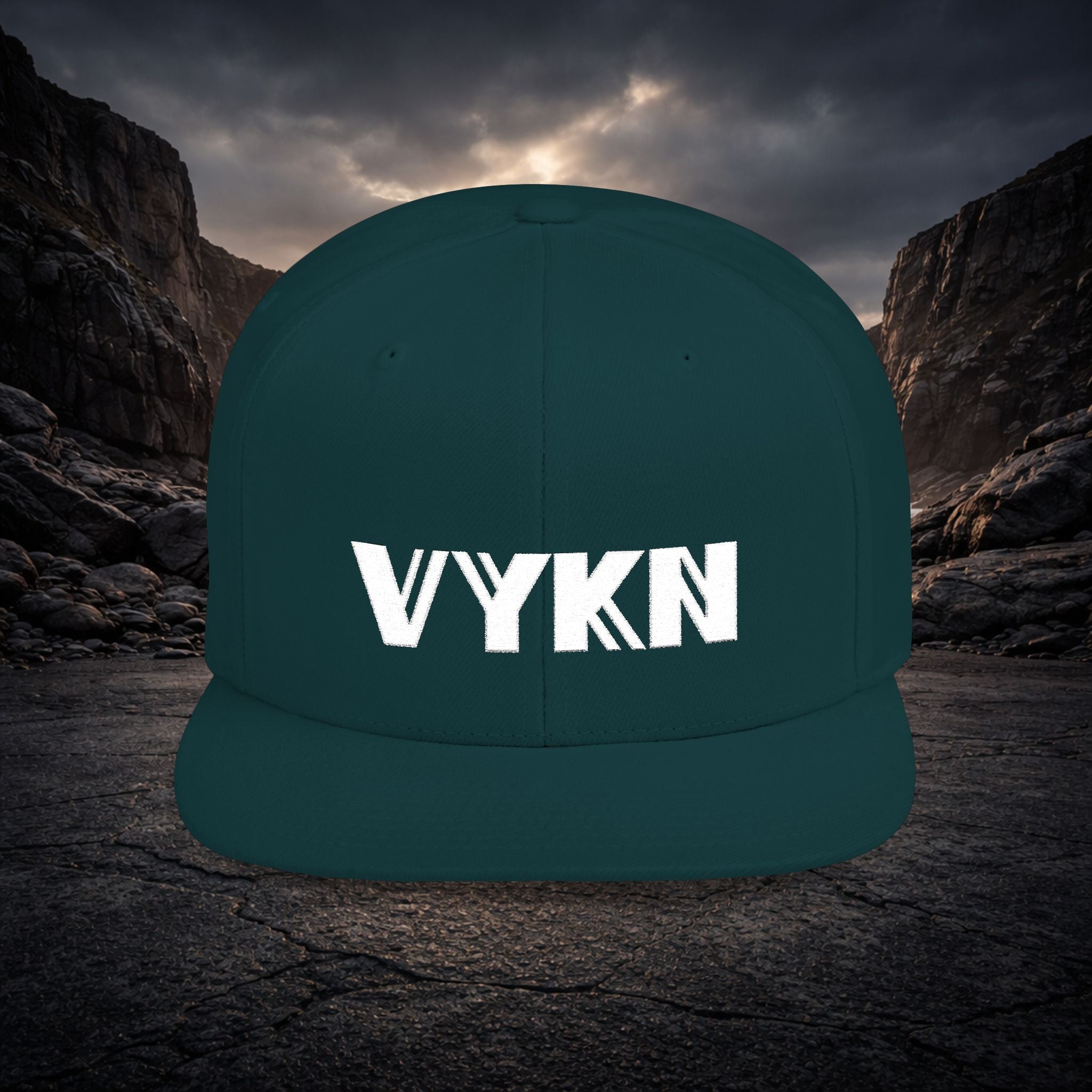 VYKN™ Classic Snapback Hat – White Logo