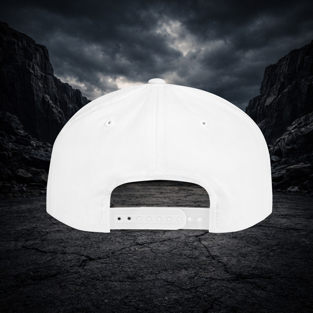 VYKN™ Flat Bill Snapback Hat - Black Logo