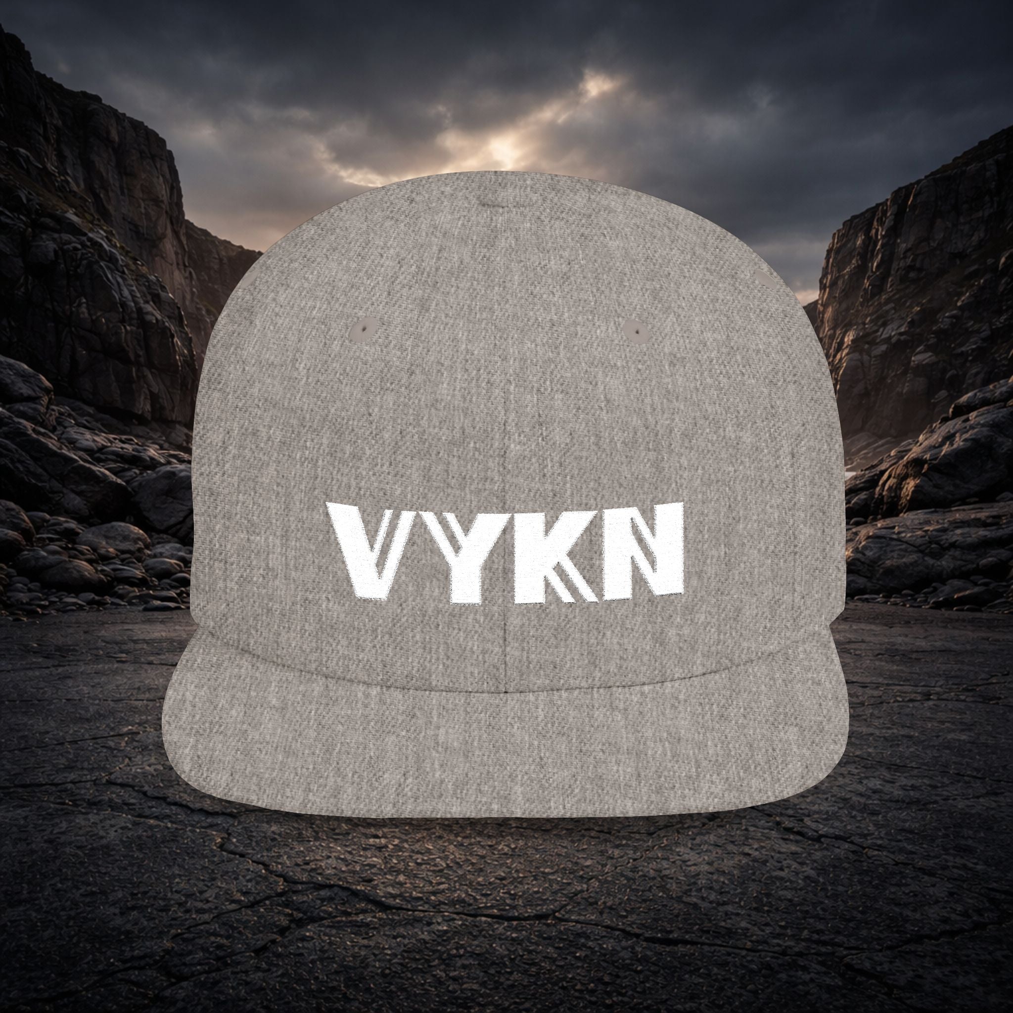 VYKN™ Classic Snapback Hat – White Logo